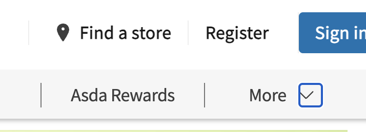 The More link with a blue outline focus indicator on the arrow icon which sits to the right of the text.