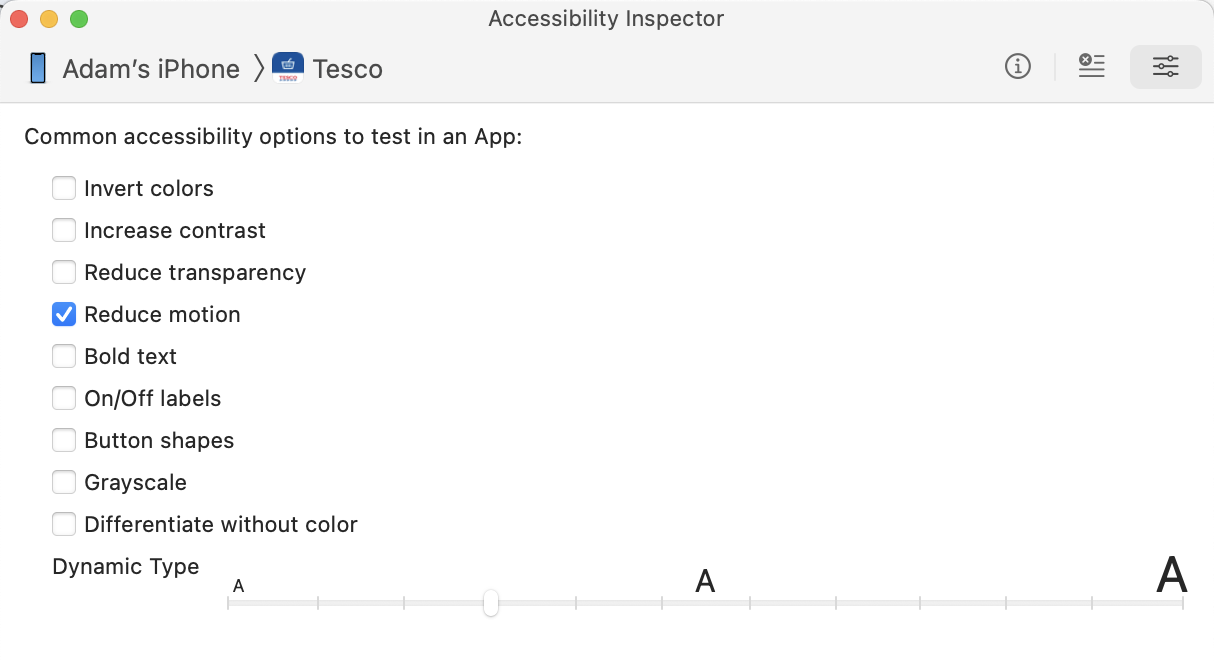 Screenshot of the a settings screen showing various options with checkbnoxes.