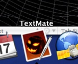 The textmate dock icon as a halloween pumpkin